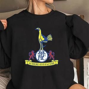 Tottenham Design Sweater, Unisex Style Sport Sweatshirt, Black Shirt